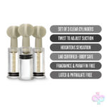 Blush Novelties Sex Toys - Temptasia - Clit and Nipple Twist Suckers - Set of 3 - Clear