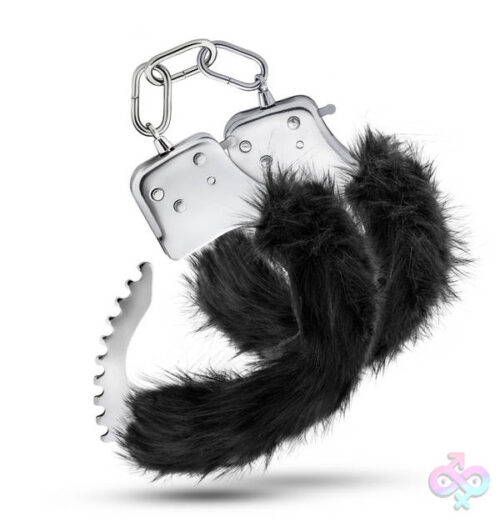 Blush Novelties Sex Toys - Temptasia - Plush Fur Cuffs - Black