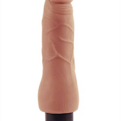 Tomas the Latin realistic vibrating dildo by Blush in beige TPE with veined shaft