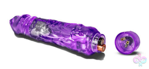 Translucent Vibrator Wild Ride Purple By Blush Novelties — Rotating Bead Vibrating Dildo