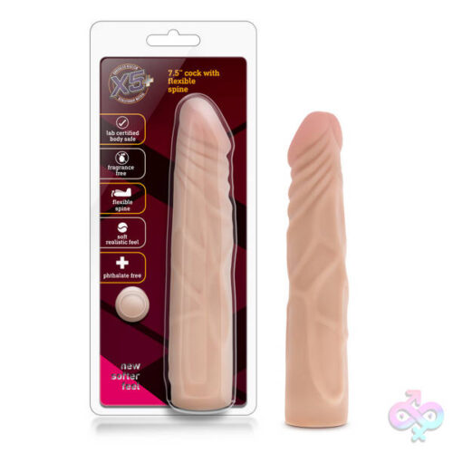Blush Novelties Sex Toys - X5 7.5 Inch Dildo With Flexible Spine