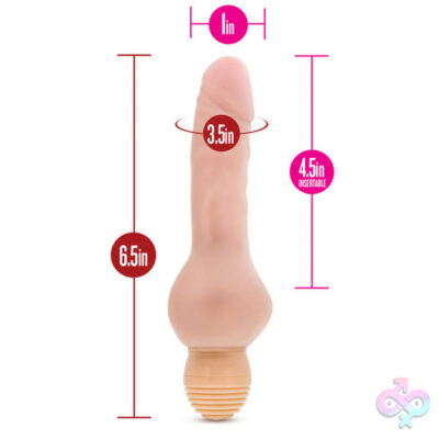 X5 Mr Right Now Vanilla realistic vibrator by Blush — beige, multi-speed, waterproof