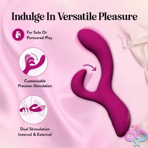 Blush Quinn Rabbit Vibrator Burgundy - Image 3