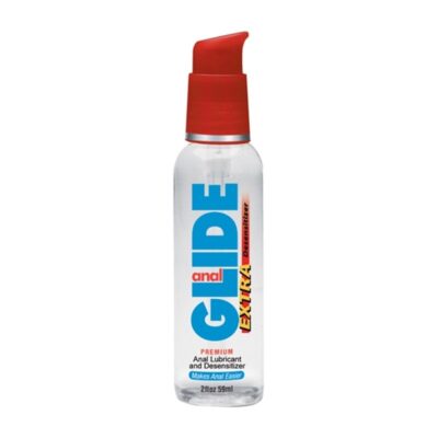 Anal Glide Extra 2 Oz Pump Bottle by Body Action — water-based anal lubricant and desensitizer