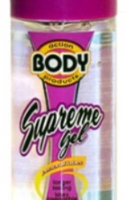Body Action Supreme water-based gel lubricant flip-cap bottle by Body Action