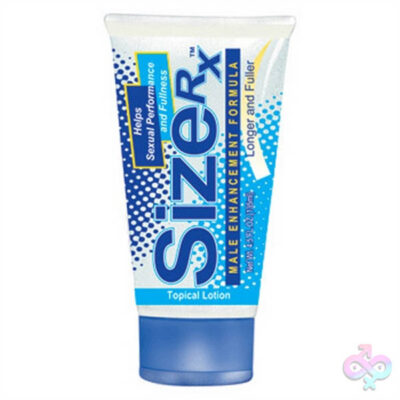 Size Rx 4.5 Oz Tube male enhancement formula by Body Action in blue packaging
