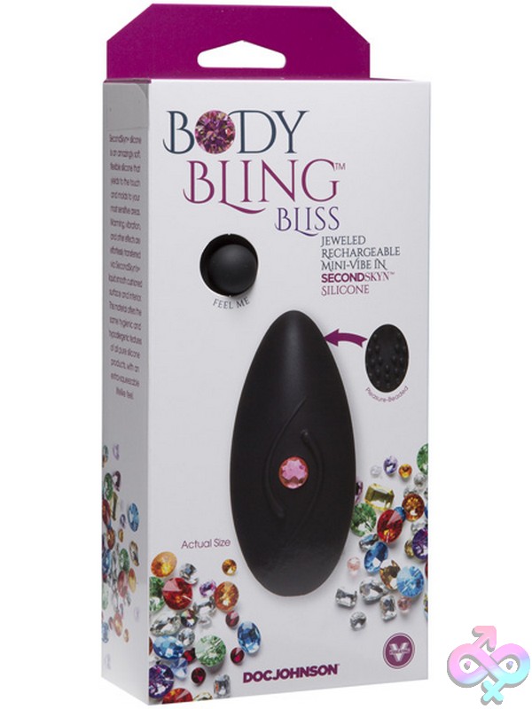 Discreet-Toys-Body-Bling-Bliss-Pink-Mini-Vibe-Nu-Dj7018-01Bx Body Bling Bliss Small Pink Silicone Mini Vibrator With Rhinestone Gem Button By Doc Johnson
