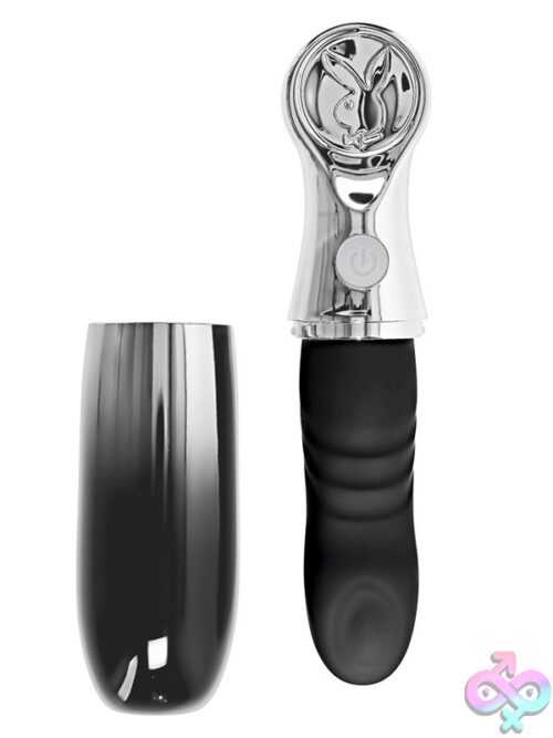 Bon Voyage Tapping Rabbit Vibrator In Black By Playboy Pleasure - Image 2