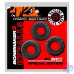 Bonemark 3-Pack Boner Cockring Kit - Black