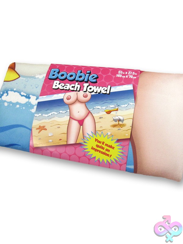 Discreet-Toys-Boobie-Beach-Towel-Nu-Oc-Bt-01 Full-Sized Pink Cotton Boobie Print Beach Towel By Ozze Creations