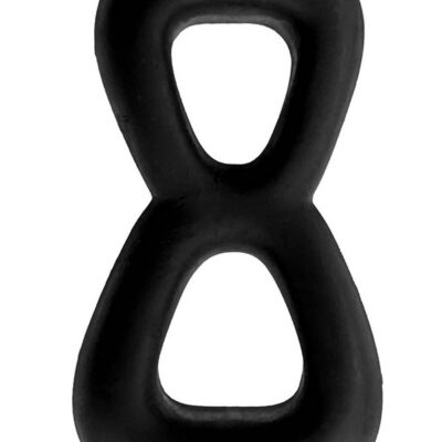 double cockring ballstretcher Boomerang by Oxballs in black blue and clear