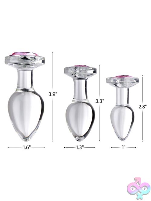 Pink Gem Glass Anal Plug - Image 6