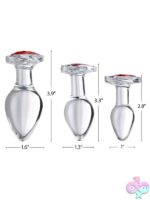 Red Heart Gem Glass Anal Plug - Image 6