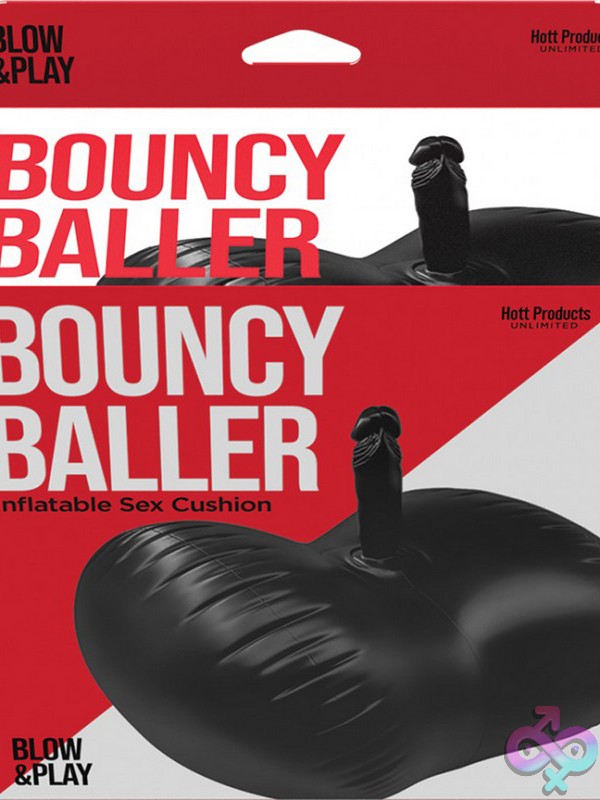 Discreet-Toys-Bouncy-Baller-Inflatable-Cushion-W-Dildo-W-Foot-Pump-Nu-Hp-3585 Black Inflatable Seat Cushion With Removable Dildo And Foot Pump By Hott Products