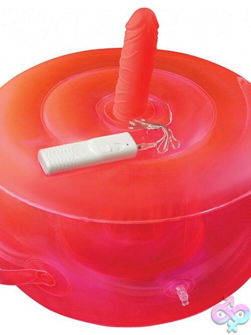 Bouncy Banger Inflatable Cushion With Vibrating Dildo – Pink - Image 2