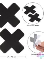 Boundless 2 Nipple Pasties – Black X-Shape - Image 3