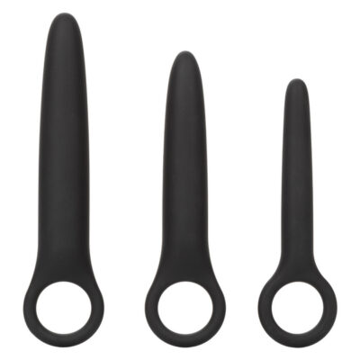 Boundless Dilator Trio Black by CalExotics — three graduated silicone anal dilators