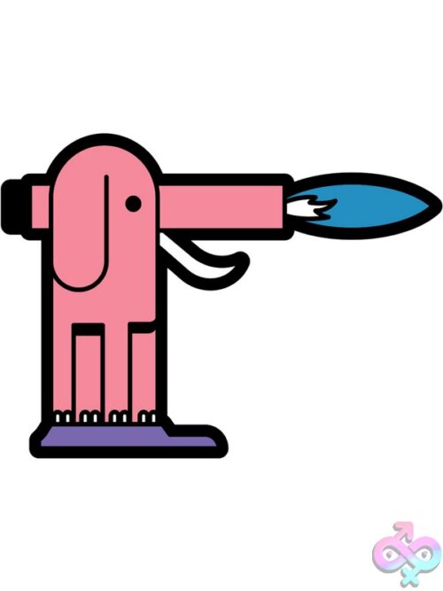 Box Brown Elephant Torch Pin – Pink - Image 2