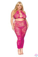 Bralette and Long Skirt - Queen Size - Beet - Image 2
