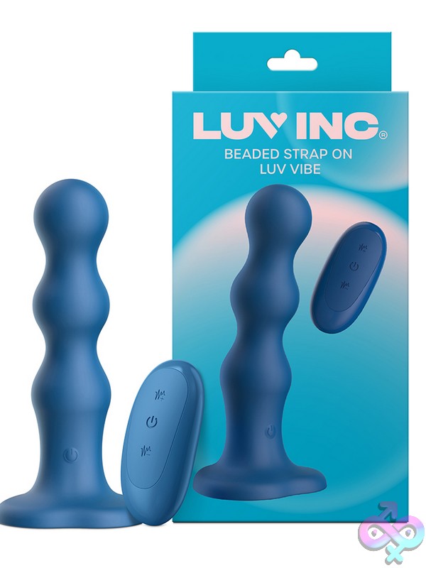 Discreet-Toys-Bs38-Beaded-Strap-On-Luv-Vibe-Blue-Nu-Ll-7244-12 Beaded Strap-On Vibrator In Blue Premium Silicone By Luv Inc With Wireless Remote