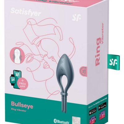 Adjustable vibrating silicone cock ring in dark blue by Satisfyer