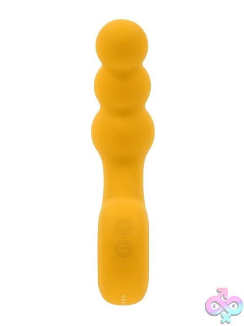 Bumble Vibrating Anal Beads In Gold By Gender X - Image 2