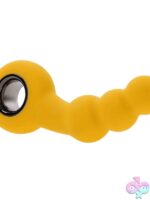 Bumble Vibrating Anal Beads in Gold by Gender X - Image 3
