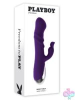 Purple rabbit vibrator with twirling G-spot head and come-hither clitoral stimulator by Playboy Pleasure
