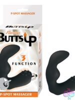 Butts Up P-Spot Massager with removable bullet in black and blue silicone