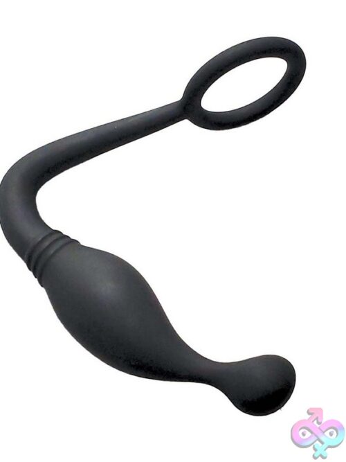 Butts Up P-Spot Cock Ring &Amp; Plug Black - Image 3