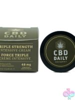 Triple strength CBD daily intensive cream in black packaging by Earthly Body