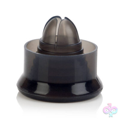 Adonis Pump Smoke by CalExotics — black penis pump with clear cylinder and EZ grip handle