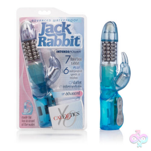 CalExotics Sex Toys - Advanced Waterproof Jack Rabbit 5 Rows of Beads - Blue