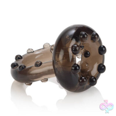 All Star Enhancer Ring Smoke by CalExotics — brown stretchy dual-ring cock enhancer