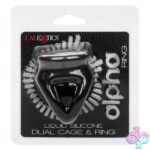 Alpha Liquid Silicone Dual Cage and Ring - Black Ring - Black
