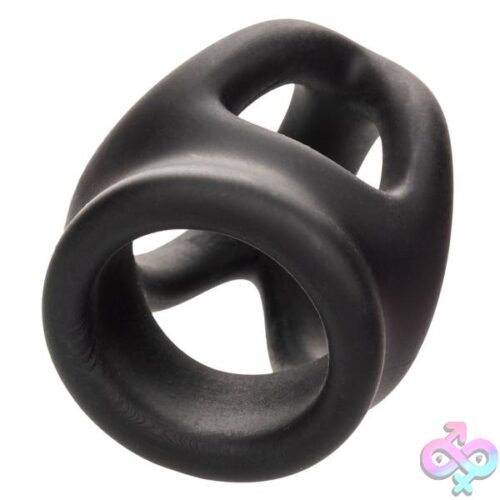 Alpha Liquid Silicone Dual Cage And Ring - Black Ring - Black - Image 8