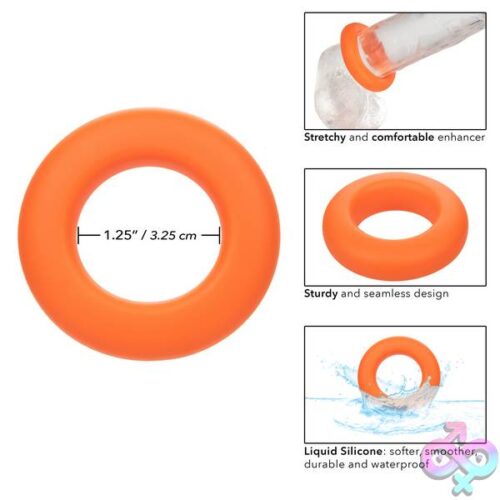 Alpha Liquid Silicone Prolong Large Ring - Orange - Image 6
