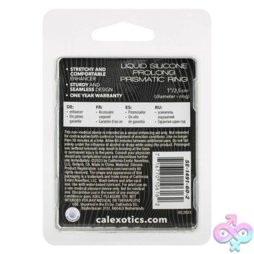 Alpha Liquid Silicone Prolong Prismatic Ring - Gray - Image 2