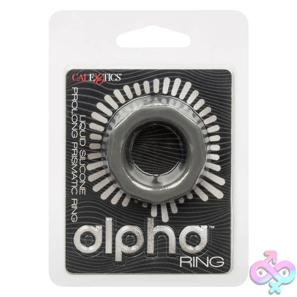 Discreet-Toys-Calexotics-Alpha-Liquid-Silicone-Prolong-Prismatic-Ring-Gray-Se1491602 Alpha Liquid Silicone Prolong Prismatic Ring - Gray - Image 1