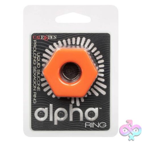 Alpha Liquid Silicone Prolong Sexagon Ring - Orange - Image 2