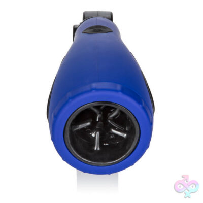 Apollo Hydro Power Stroker Blue by CalExotics — automatic male masturbator with suction-cup base