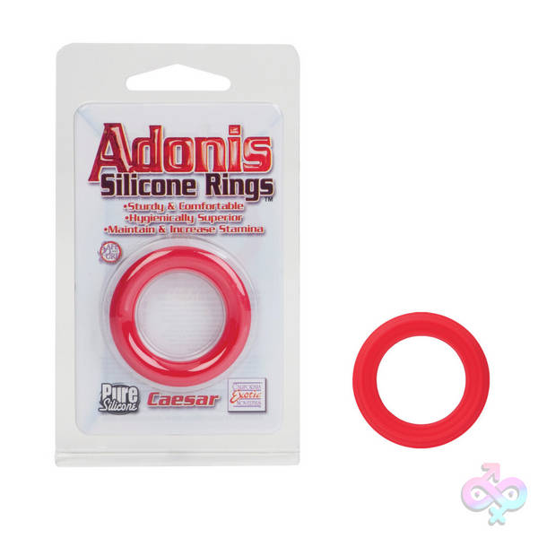 Caesar Silicone Ring - Red CalExotics Sex Toys - Caesar Silicone Ring - Red