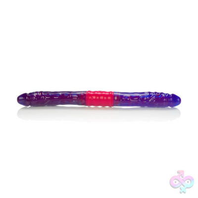Dual Vibrating Flexi Dong purple CalExotics flexible double dong with adjustable vertebrae