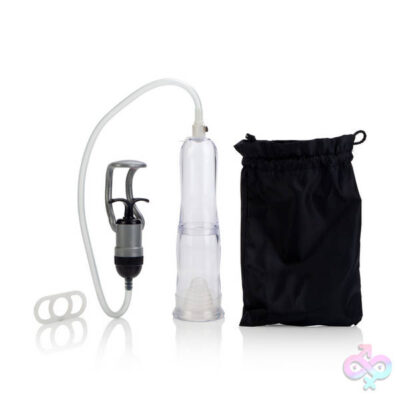 Enhance Travel Pump System by CalExotics — clear manual penis pump with travel bag
