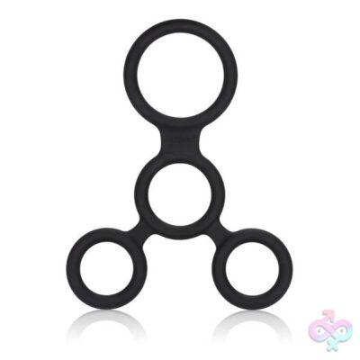 Full Erection Spreader black silicone four-ring system by CalExotics