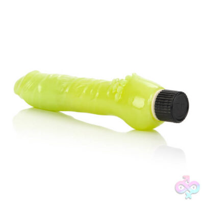 the dark jelly penis vibe Glow-in-the-Dark Jelly Penis Vibe 7 Inches Yellow by CalExotics