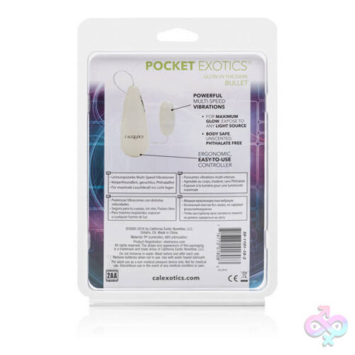 CalExotics Sex Toys - Glow-in-the-Dark Pocket Exotics Vibrating Glowing Bullet