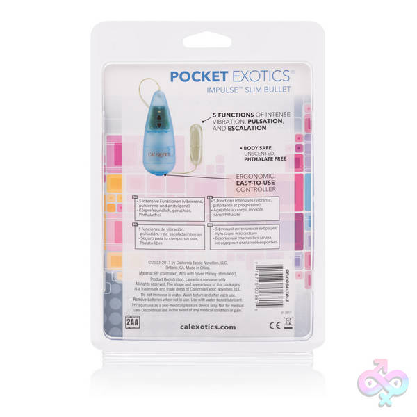 Impulse Pocket Paks Slim Silver Bullet CalExotics Sex Toys - Impulse Pocket Paks Slim Silver Bullet
