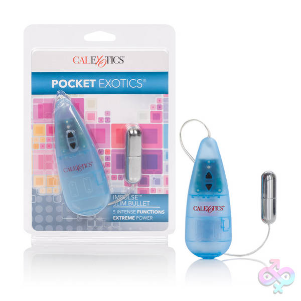 Impulse Pocket Paks Slim Silver Bullet CalExotics Sex Toys - Impulse Pocket Paks Slim Silver Bullet