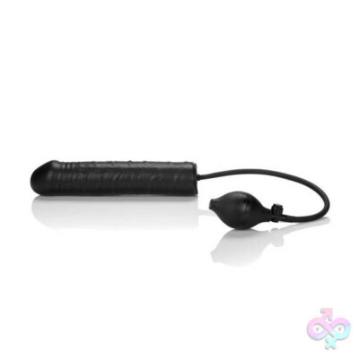 Inflatable Stud 9.5 Inch black latex dildo by CalExotics with squeeze-bulb pump